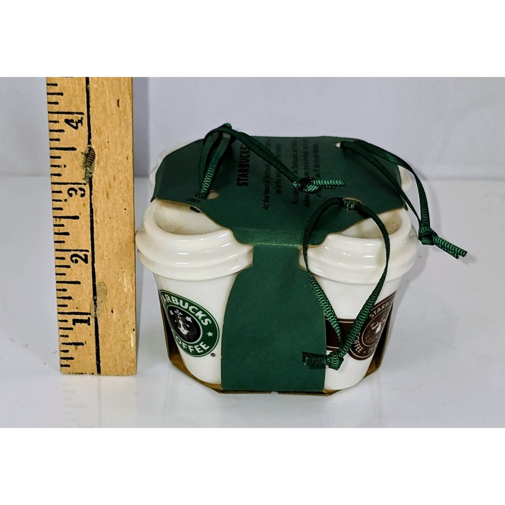 NEW Starbucks Holiday Christmas Ornament 2016 Coffee Cups Mugs Pack of 4 Gift - Picture 5 of 9